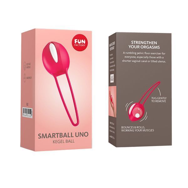 Вагінальна кулька Fun Factory SMARTBALL UNO, червона, одинарна, діаметр 3,6 см SX0958 фото - купити в секс-шопі Чорний Кролик