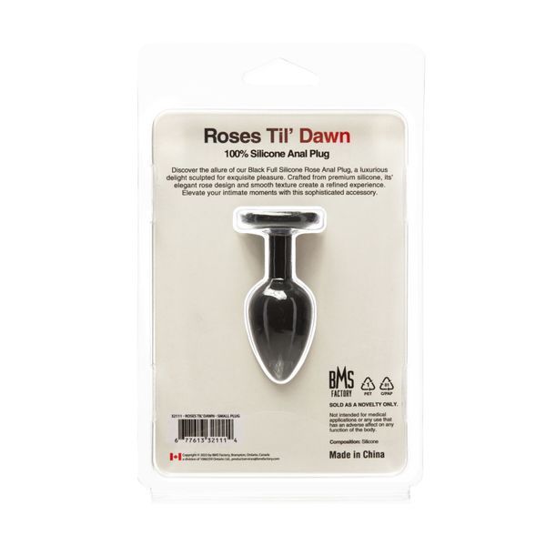 Анальна пробка BMS Roses Til&rsquo; Dawn Silicone Anal Plug Small SX3147 фото - купити в секс-шопі Чорний Кролик