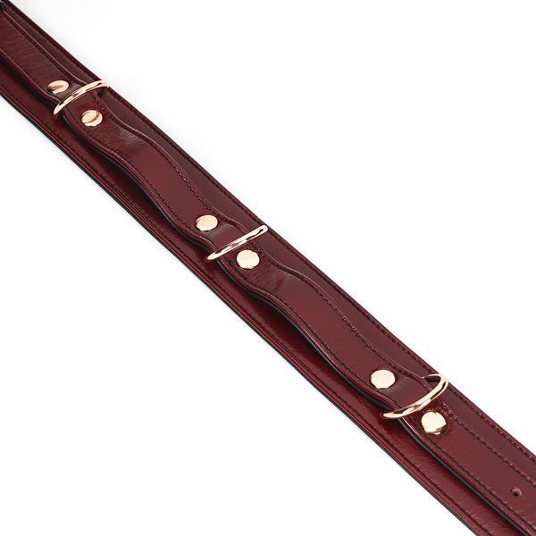 Фіксатори для стегон Liebe Seele Wine Red Thigh Cuffs S Size, натуральна шкіра SO9454 фото - купити в секс-шопі Чорний Кролик