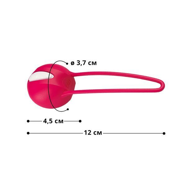 Вагінальна кулька Fun Factory SMARTBALL UNO, червона, одинарна, діаметр 3,6 см SX0958 фото - купити в секс-шопі Чорний Кролик