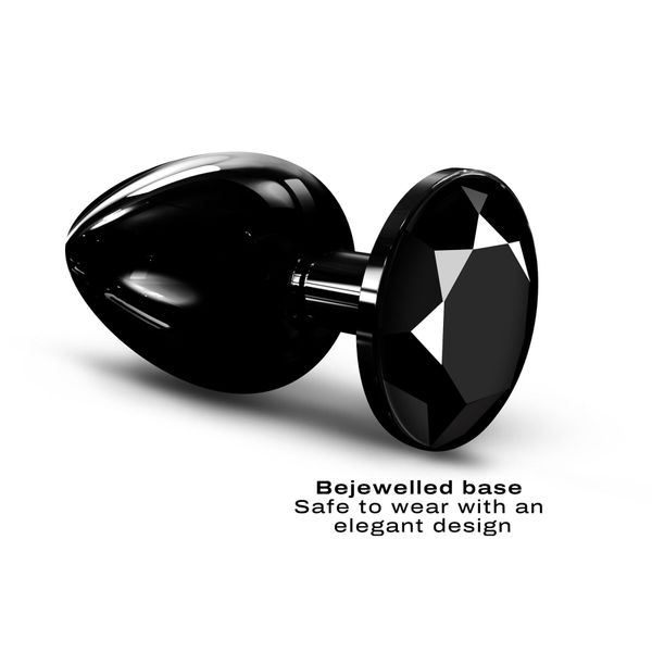 Металева анальна пробка з кристалом Dorcel Diamond Plug Black L SO7810 фото - купити в секс-шопі Чорний Кролик