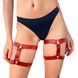 Гартери на ногу із натуральної шкіри Art of Sex - Kristina Leg Garters (2 шт), колір Червоний SO7011 фото 2