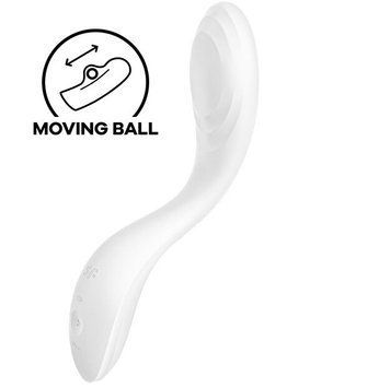Вібратор із перлинною стимуляцією точки G Satisfyer Rrrolling Pleasure White SO6076 фото - купити в секс-шопі Чорний Кролик