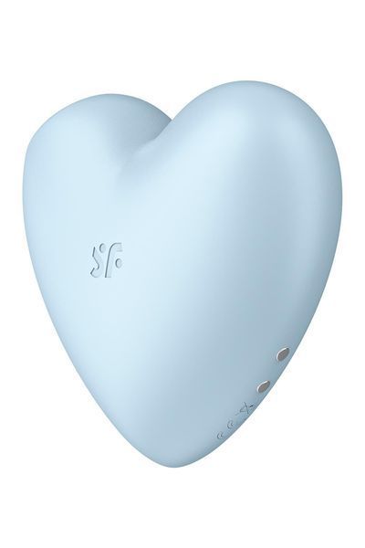 Вакуумний стимулятор-серце з вібрацією Satisfyer Cutie Heart Blue SO6287 фото - купити в секс-шопі Чорний Кролик
