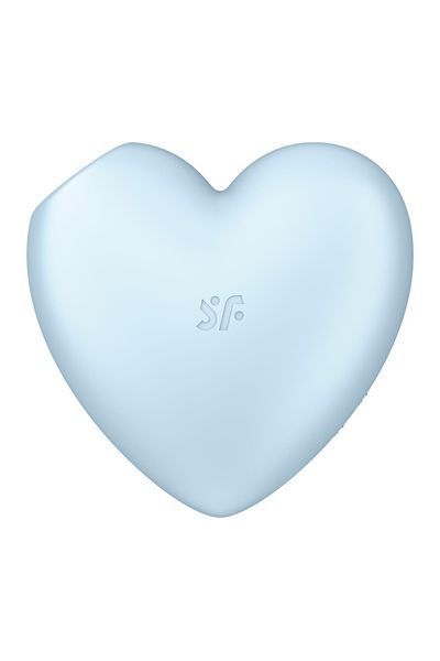 Вакуумний стимулятор-серце з вібрацією Satisfyer Cutie Heart Blue SO6287 фото - купити в секс-шопі Чорний Кролик