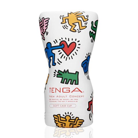 Мастурбатор Tenga Keith Haring Soft Case Cup (м’яка подушечка) стисний SO1648 фото - купити в секс-шопі Чорний Кролик