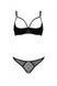 Еротичний комплект Passion MARINA SET WITH OPEN BRA, S/M, black, відкриті чашки SO9736 фото 3
