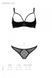 Еротичний комплект Passion MARINA SET WITH OPEN BRA, S/M, black, відкриті чашки SO9736 фото 5