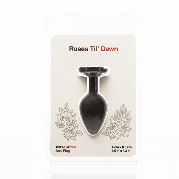 Анальна пробка BMS Roses Til&rsquo; Dawn Silicone Anal Plug Medium SX3148 фото - купити в секс-шопі Чорний Кролик