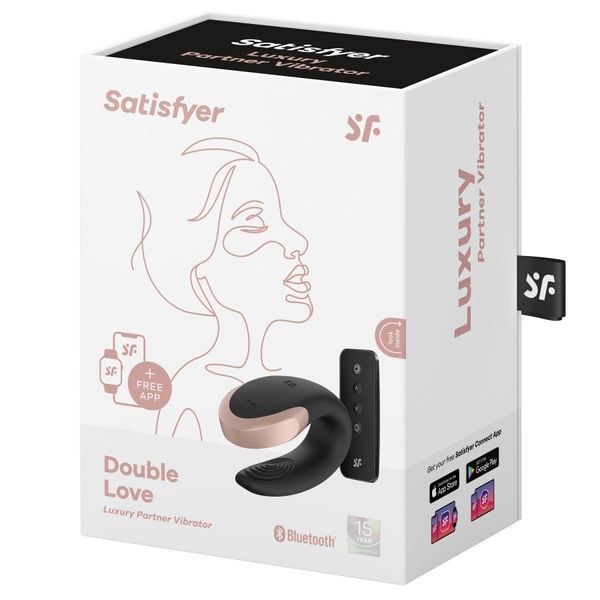 Смарт-вібратор для пар Satisfyer Double Love (Black) SO4930 фото - купити в секс-шопі Чорний Кролик