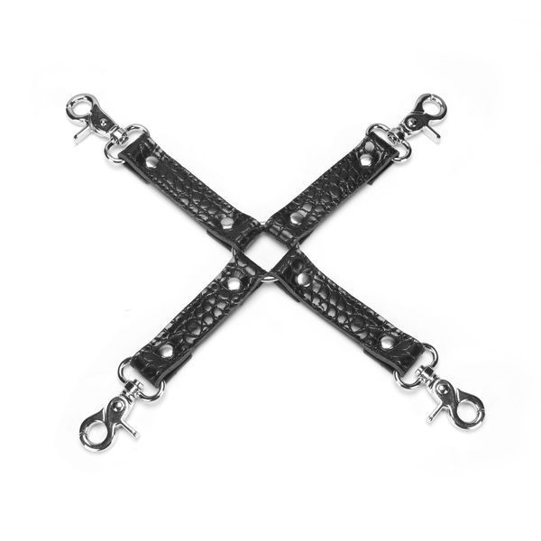 Набір Liebe Seele Temptation Bondage 8pcs Kit, фіксатори, нашийник з повідцем, кляп, флогер, маска SO9510 фото - купити в секс-шопі Чорний Кролик