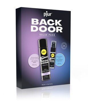 Подарунковий набор pjur BACK DOOR Value Pack: силіконова змазка 100 мл та розслаблювальний спрей 20 SX0672 фото - купити в секс-шопі Чорний Кролик