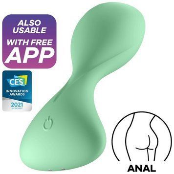 Анальна смарт-пробка з вібрацією Satisfyer Trendsetter Green SO6731 фото - купити в секс-шопі Чорний Кролик