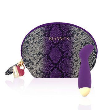 Вібратор для точки G Rianne S: Boa Mini Purple, 10 режимів роботи, медичний силікон, косметичка-чохо SO3884 фото - купити в секс-шопі Чорний Кролик