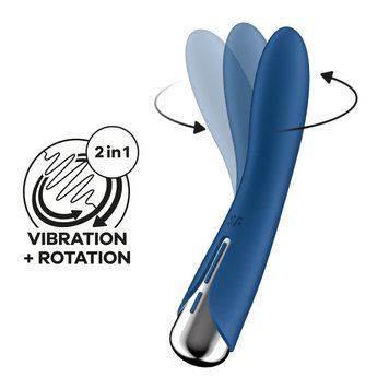 Вібратор точки G з обертанням Satisfyer Spinning Vibe 1 Red, 2 мотори SX0559 фото - купити в секс-шопі Чорний Кролик