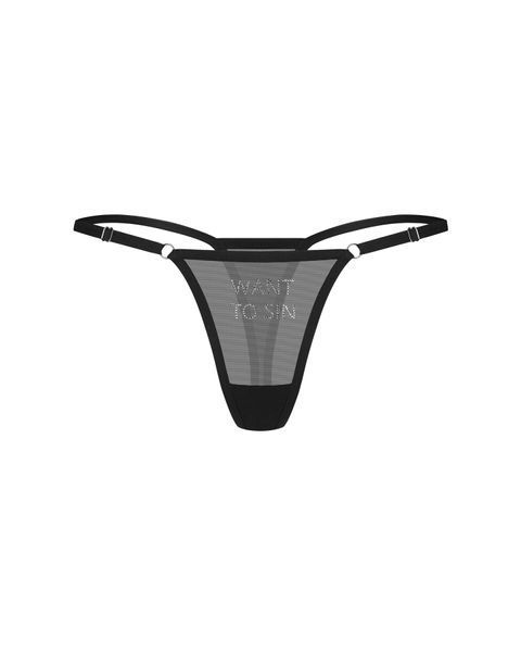 Трусики Obsessive Violami Sin thong S/M SX3634 фото - купити в секс-шопі Чорний Кролик
