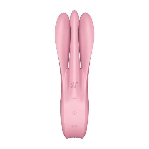 Кліторальний вібратор Satisfyer Threesome 1 Light Blue з трьома гнучкими пальчиками SO6985 фото - купити в секс-шопі Чорний Кролик