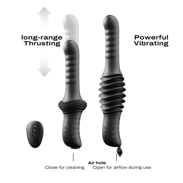 Пульсатор з вібрацією Dorcel Deep Orgasm, 2 незалежні мотори, підігрів до 41 &deg;C, пульт ДК SX3211 фото - купити в секс-шопі Чорний Кролик