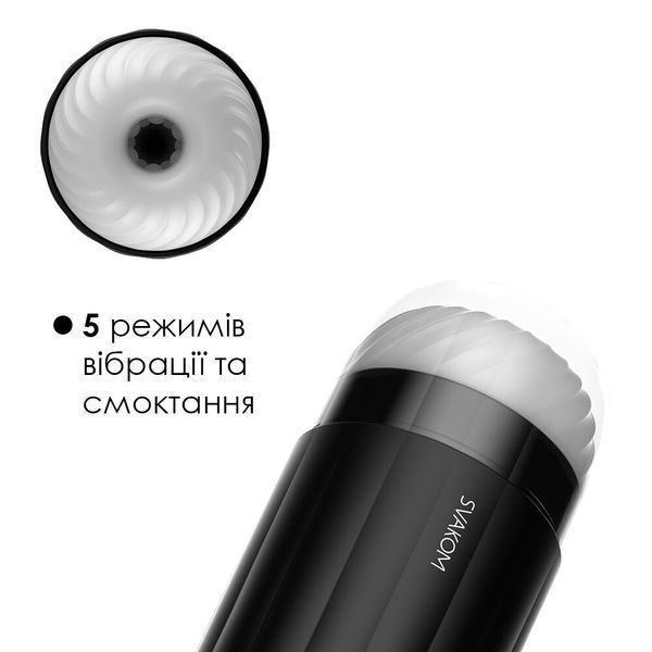 Інтерактивний смарт-мастурбатор із вібрацією та посмоктуванням Svakom Sam Neo SO5098 фото - купити в секс-шопі Чорний Кролик