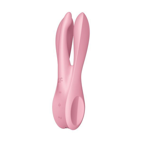 Кліторальний вібратор Satisfyer Threesome 1 Light Blue з трьома гнучкими пальчиками SO6985 фото - купити в секс-шопі Чорний Кролик