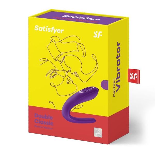 Вібратор для пар Satisfyer Double Classic з одним моторчиком SO1235 фото - купити в секс-шопі Чорний Кролик