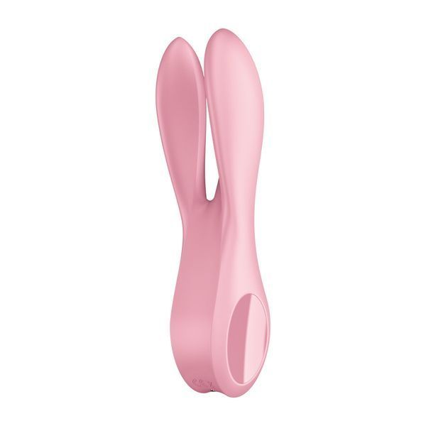 Кліторальний вібратор Satisfyer Threesome 1 Light Blue з трьома гнучкими пальчиками SO6985 фото - купити в секс-шопі Чорний Кролик