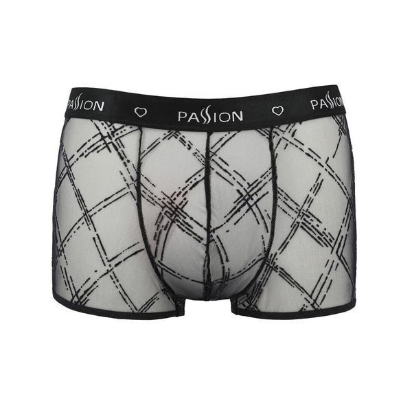 Чоловічі прозорі боксери Passion 032 SHORT JAMES S/M Black, сітка SO7568 фото - купити в секс-шопі Чорний Кролик