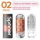 Мастурбатор Tenga Spinner 02 Hexa з пружною стимулювальною спіраллю всередині, стандартна спіраль SO2747 фото 5