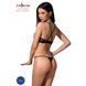 Комплект білизни Passion Exclusive QUENTRIS BIKINI L/XL, black, стрінги і напіввідкритий ліф PS26601 фото 2