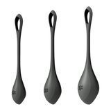 Набір йоні намистин Satisfyer Yoni Power 2 Black, діаметр 2-2,5-3см, маса 22-44-73 г SO5550 фото - купити в секс-шопі Чорний Кролик