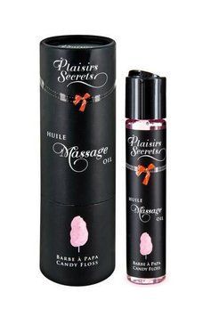 Масажна олія Plaisirs secrets Candy Floss (59 мл) з афродизіаками, їстівна, подарункове паковання SO1851 фото - купити в секс-шопі Чорний Кролик