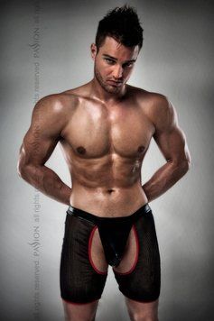 Чоловічі трусики-шорти Passion 012 THONG black XXL/XXXL PSM0123 фото - купити в секс-шопі Чорний Кролик