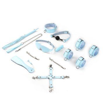 БДСМ-набір для початківців Liebe Seele Macaron 9pcs Bondage Kit-Mint, 9 предметів, мініванд SO9513 фото - купити в секс-шопі Чорний Кролик