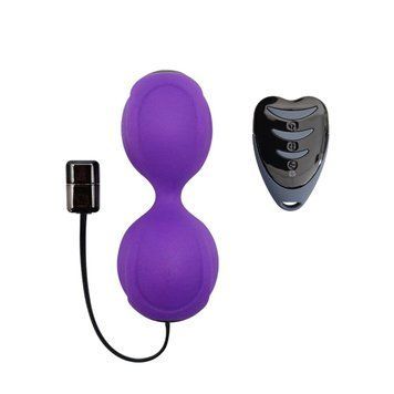 Вагінальні кульки з вібрацією Adrien Lastic Kegel Vibe Purple, діаметр 3,7 см AD40753 фото - купити в секс-шопі Чорний Кролик
