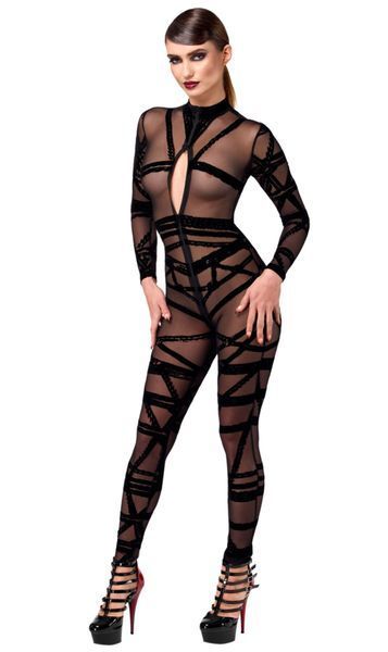 Комбінезон Noir Handmade F357 Bondesque Catsuit M SX4053 фото - купити в секс-шопі Чорний Кролик