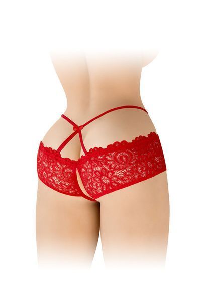 Трусики з відкритим доступом Fashion Secret Celia Red, лямки на талії SX2614 фото - купити в секс-шопі Чорний Кролик