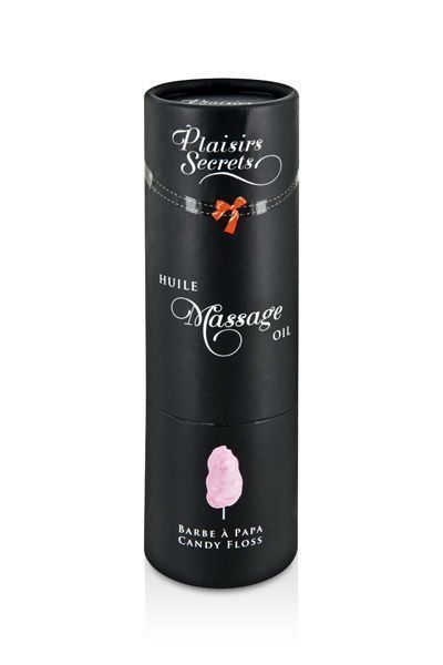 Масажна олія Plaisirs secrets Candy Floss (59 мл) з афродизіаками, їстівна, подарункове паковання SO1851 фото - купити в секс-шопі Чорний Кролик