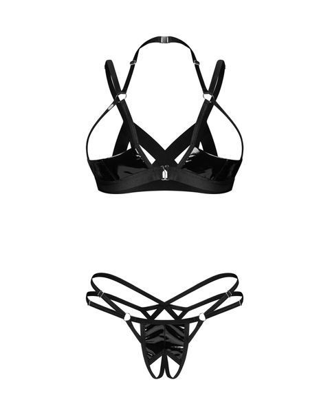 Комплект Obsessive Keira Lise 2-pcs crotchless set S/M SX3099 фото - купити в секс-шопі Чорний Кролик