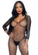 Leg Avenue V Front Bodystocking Black O/S SO8613 фото 1