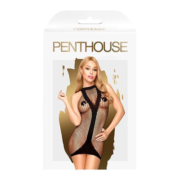 Мінісукня з декором у вигляді келиха шампанського Penthouse - Ride or Die Black S/L SO4352 фото - купити в секс-шопі Чорний Кролик