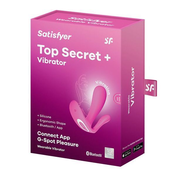Смарт-вібратор у трусики Satisfyer Top Secret Pink вагінально-кліторальний, 2 мотори SO7790 фото - купити в секс-шопі Чорний Кролик