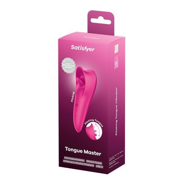 Вібростимулятор для клітора Satisfyer Tongue Master з язичком SX3850 фото - купити в секс-шопі Чорний Кролик