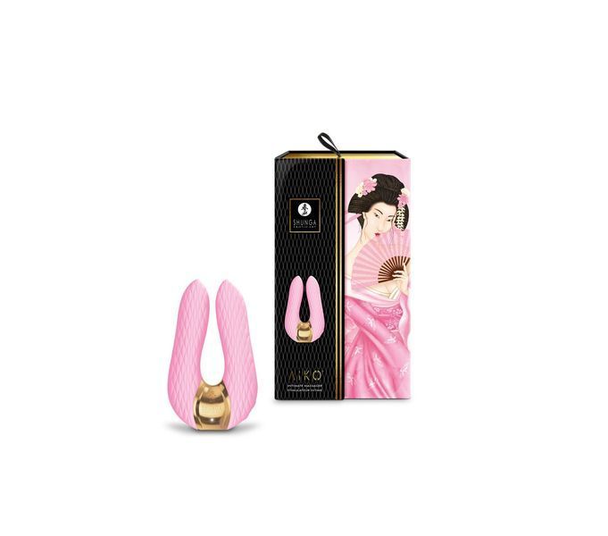Вібратор для клітора Shunga Aiko Light Pink, гнучкі кінчики SO6901 фото - купити в секс-шопі Чорний Кролик