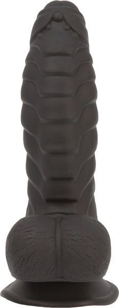 Фалоімітатор ADDICTION Ben 7" Dildo With Balls Black, віброкуля в подарунок SX3156 фото - купити в секс-шопі Чорний Кролик