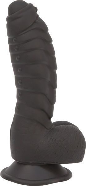 Фалоімітатор ADDICTION Ben 7" Dildo With Balls Black, віброкуля в подарунок SX3156 фото - купити в секс-шопі Чорний Кролик