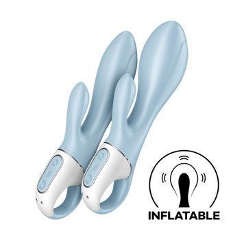 Вібратор-кролик надувний Satisfyer Air Pump Bunny 1 SX2180 фото - купити в секс-шопі Чорний Кролик