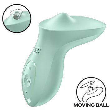 Вібратор для клітора з перлинною стимуляцією Satisfyer Exciterrr Mint, 2 незалежні мотори SX1217 фото - купити в секс-шопі Чорний Кролик