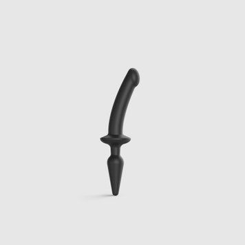 Анальна пробка з дилдо 2в1 Strap-On-Me SWITCH PLUG-IN DILDO Black S, діаметр 3,3/2,9 см SO6826 фото - купити в секс-шопі Чорний Кролик