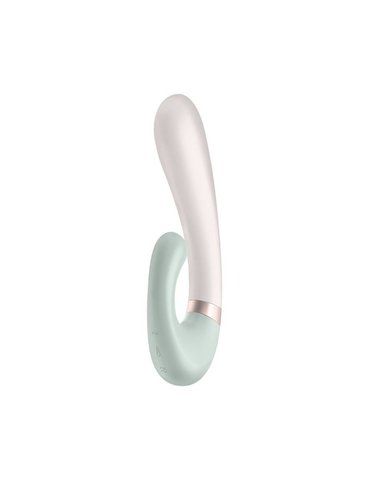 Смарт вібратор-кролик із підігрівом Satisfyer Heat Wave Mint SO6097 фото - купити в секс-шопі Чорний Кролик