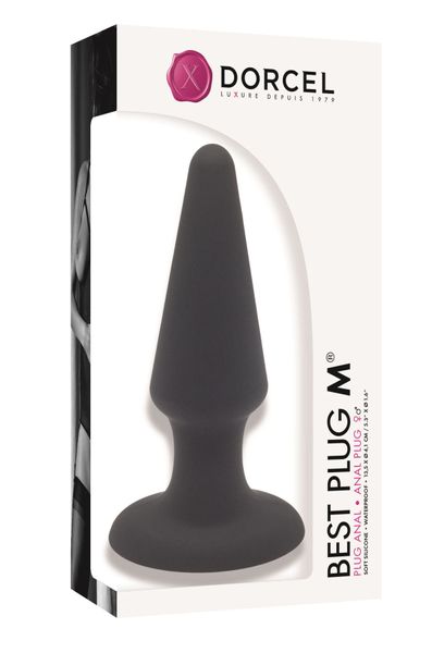 Анальна пробка Dorcel Best Plug M м'який soft-touch силікон, макс. діаметр 4,1см SO2048 фото - купити в секс-шопі Чорний Кролик